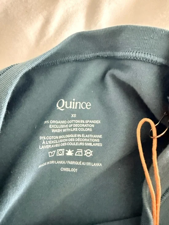 Quince Dusty Teal Long Sleeve Bodysuit - Picture 2 of 2